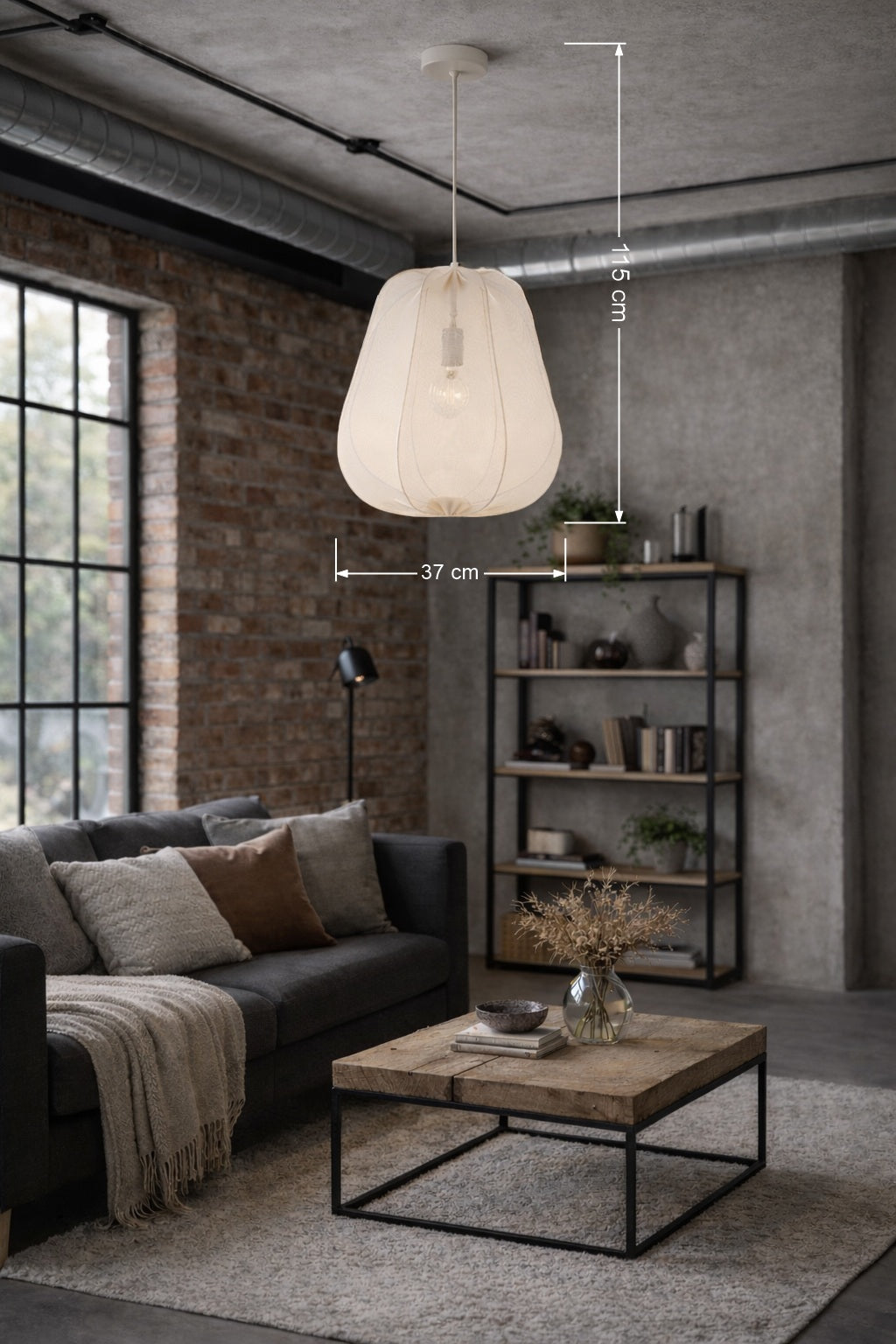 Lampa wisząca DUOLLA BARI 752477 Biały/n/a 1xE27 średn.37cm