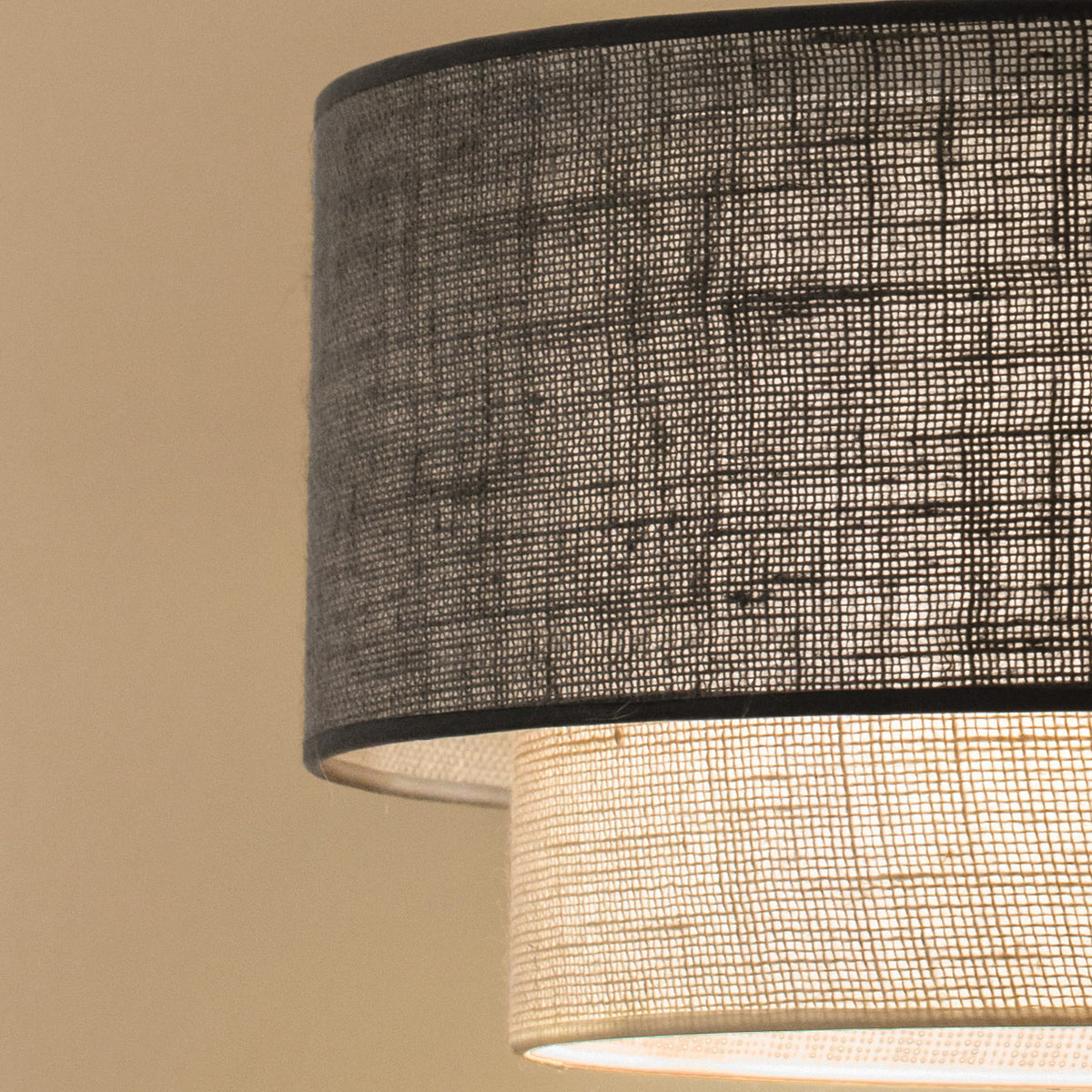 Lampa wisząca DUOLLA  BOHO 751210 szary/biały 1xE27 średn.45cm