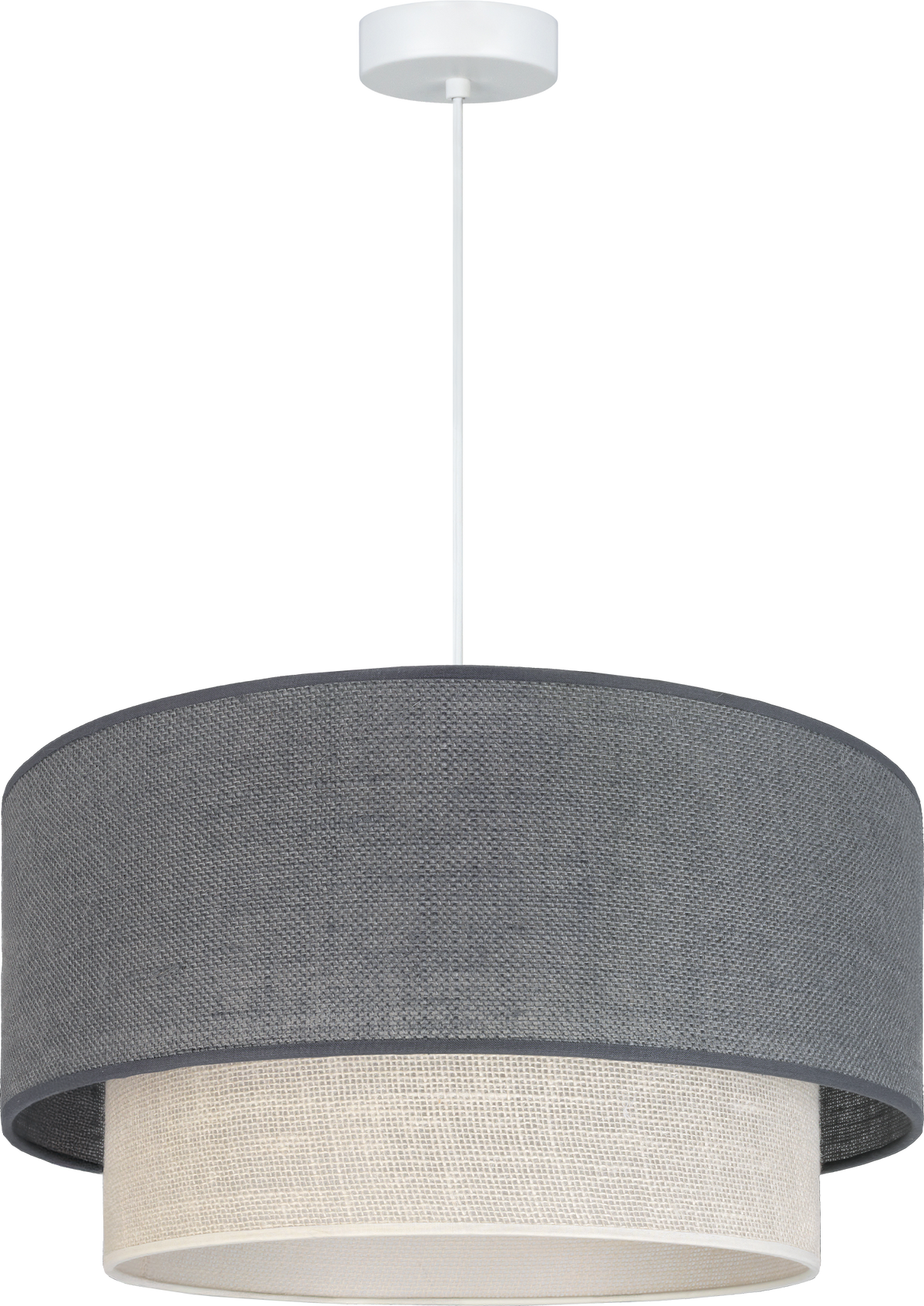 Lampa wisząca DUOLLA  BOHO 751241 szary/biały 3xE27 średn.60cm