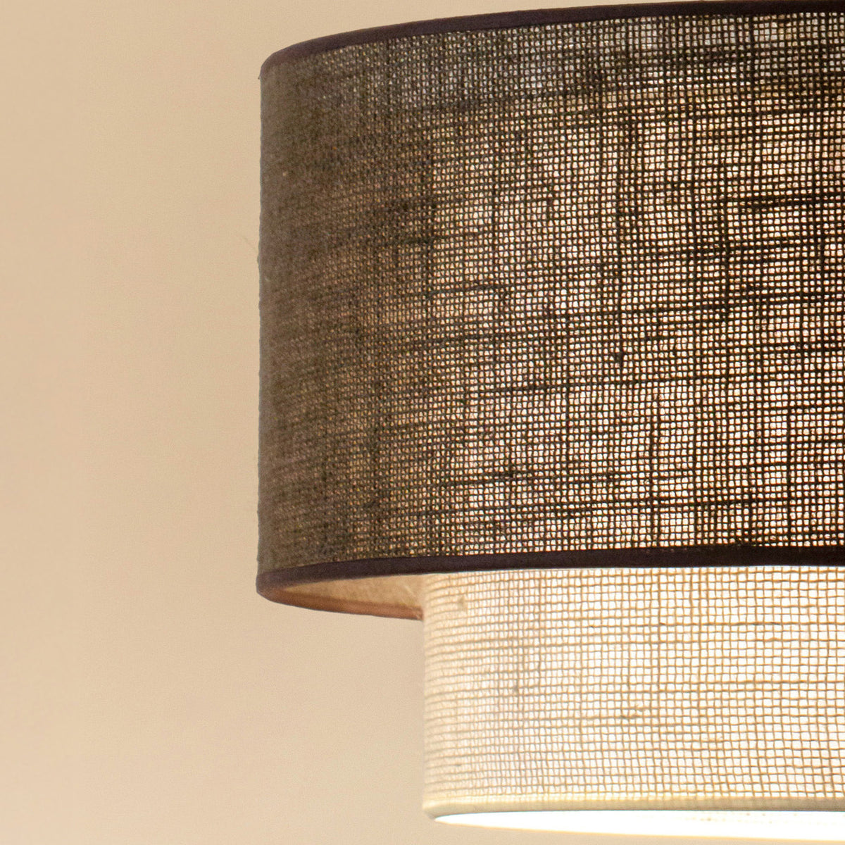 Lampa wisząca DUOLLA  BOHO 751272 brązowy/biały 1xE27 średn.45cm