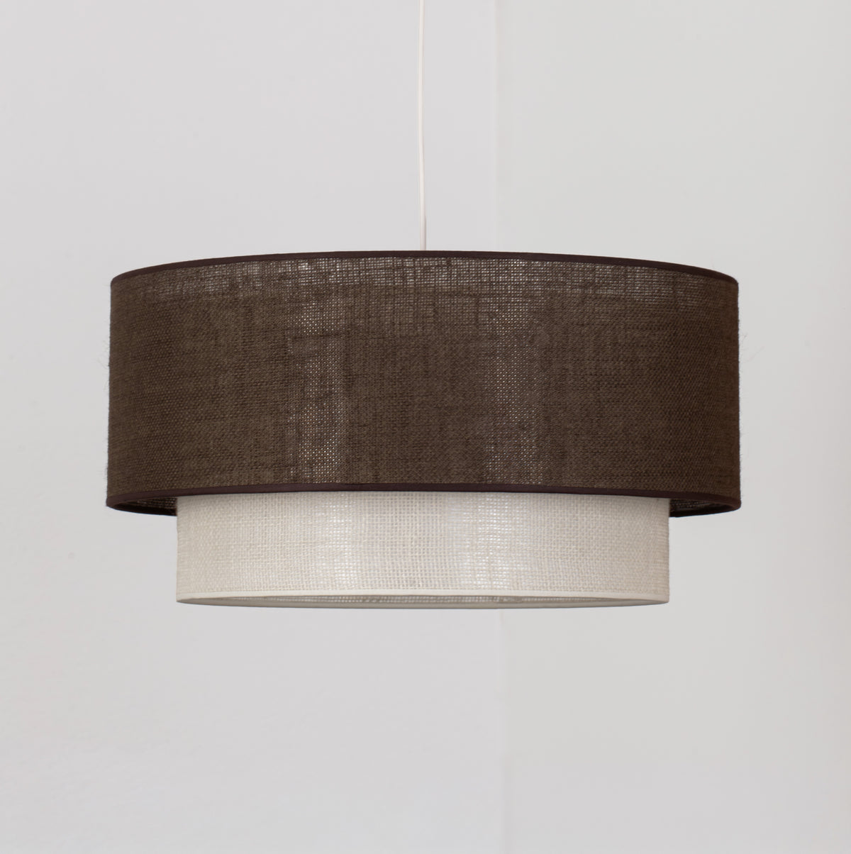 Lampa wisząca DUOLLA  BOHO 751272 brązowy/biały 1xE27 średn.45cm