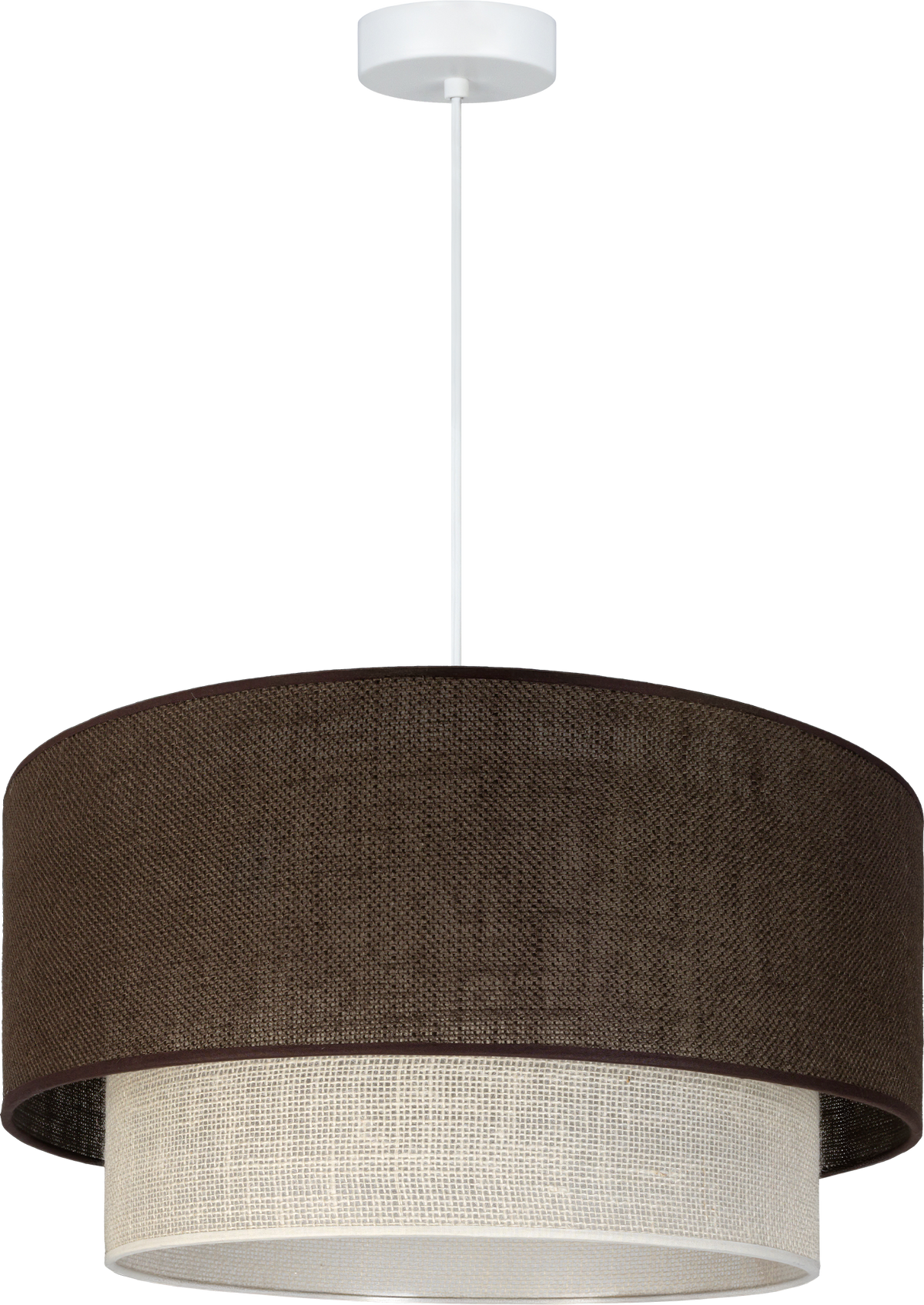 Lampa wisząca DUOLLA  BOHO 751302 brązowy/biały 3xE27 średn.60cm