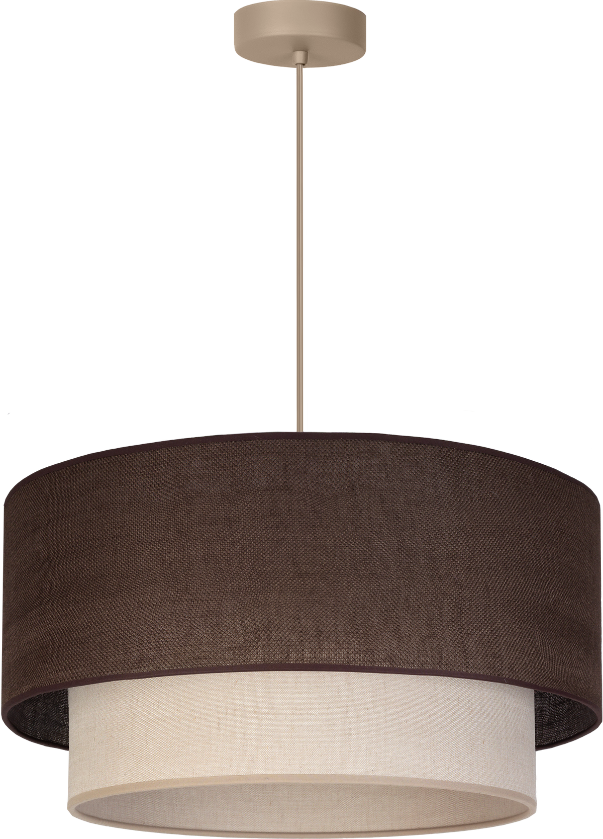 Lampa wisząca DUOLLA  BOHO 751333 brązowy/kremowy 1xE27 średn.45cm