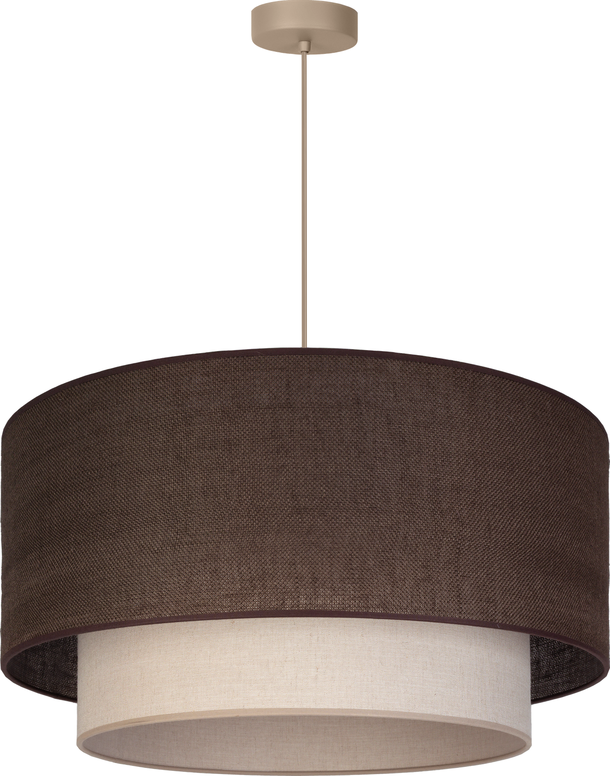 Lampa wisząca DUOLLA  BOHO 751364 brązowy/kremowy 1xE27 średn.60cm
