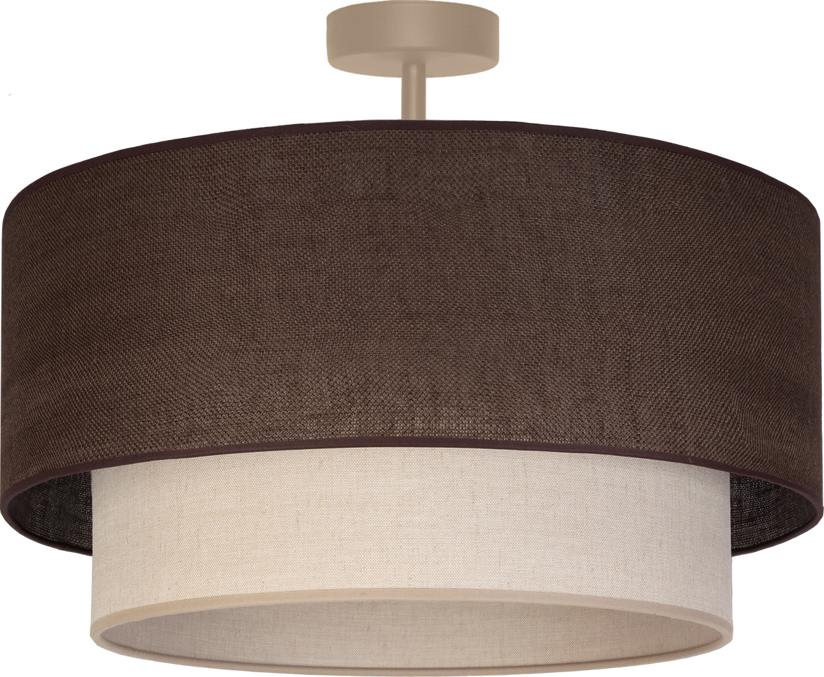 Lampa wisząca DUOLLA  BOHO 751371 brązowy/kremowy 1xE27 średn.60cm
