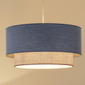 Lampa wisząca DUOLLA  BOHO 751395 niebieski/Beżowy 1xE27 średn.45cm