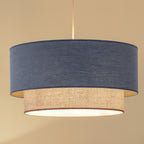 Lampa wisząca DUOLLA  BOHO 751395 niebieski/Beżowy 1xE27 średn.45cm