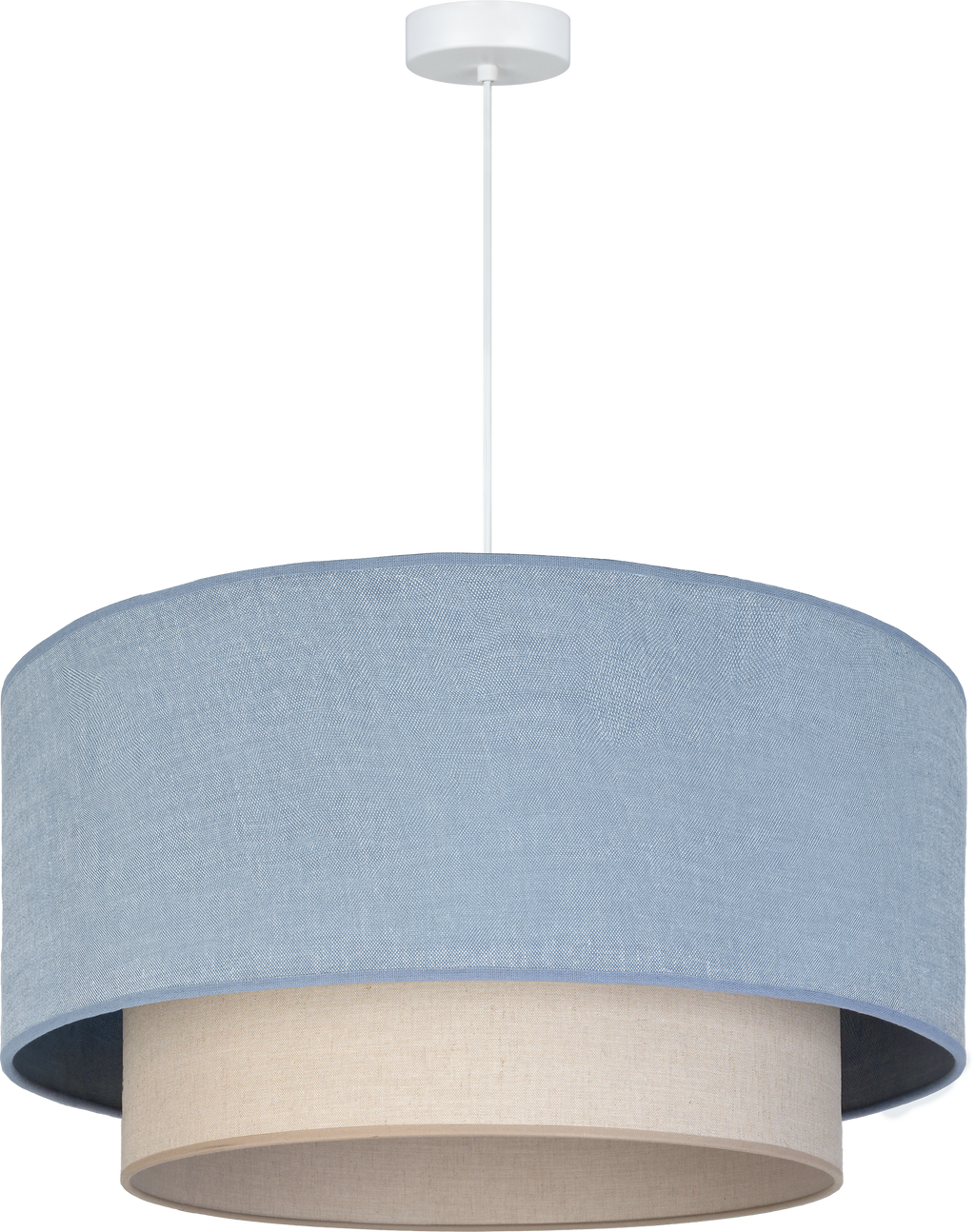 Lampa wisząca DUOLLA  BOHO 751395 niebieski/Beżowy 1xE27 średn.45cm
