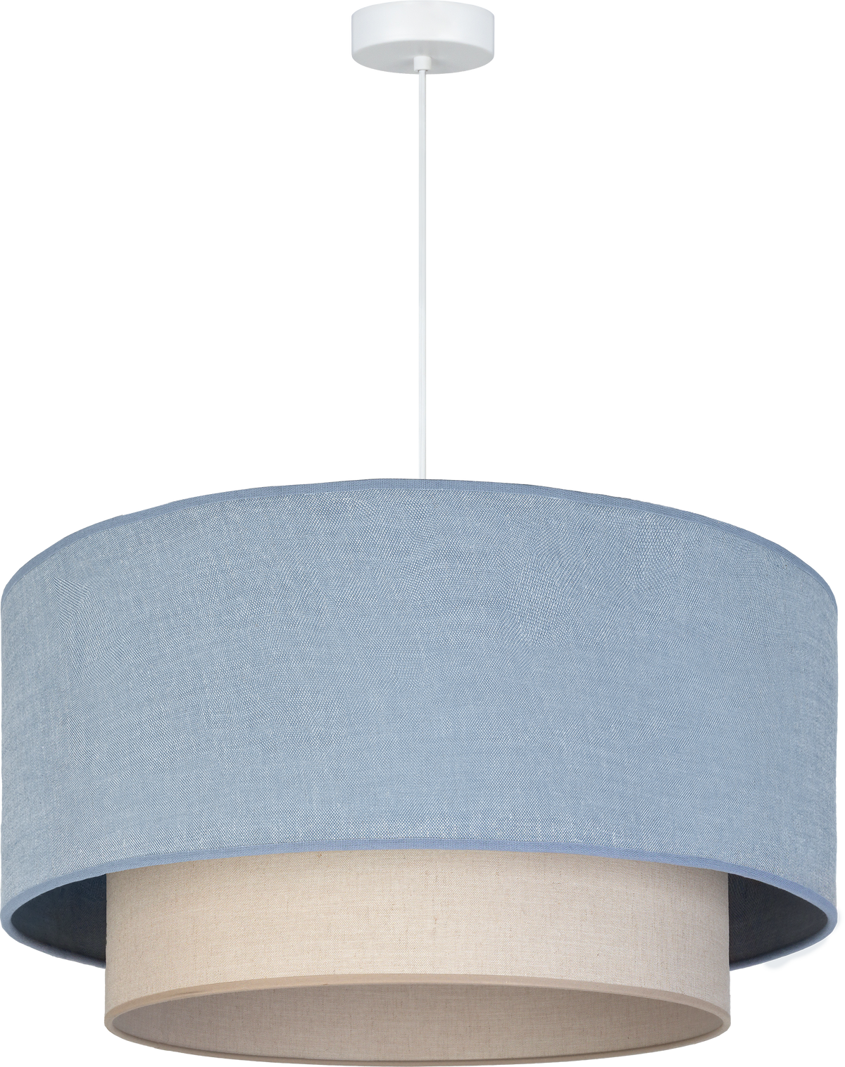 Lampa wisząca DUOLLA  BOHO 751395 niebieski/Beżowy 1xE27 średn.45cm