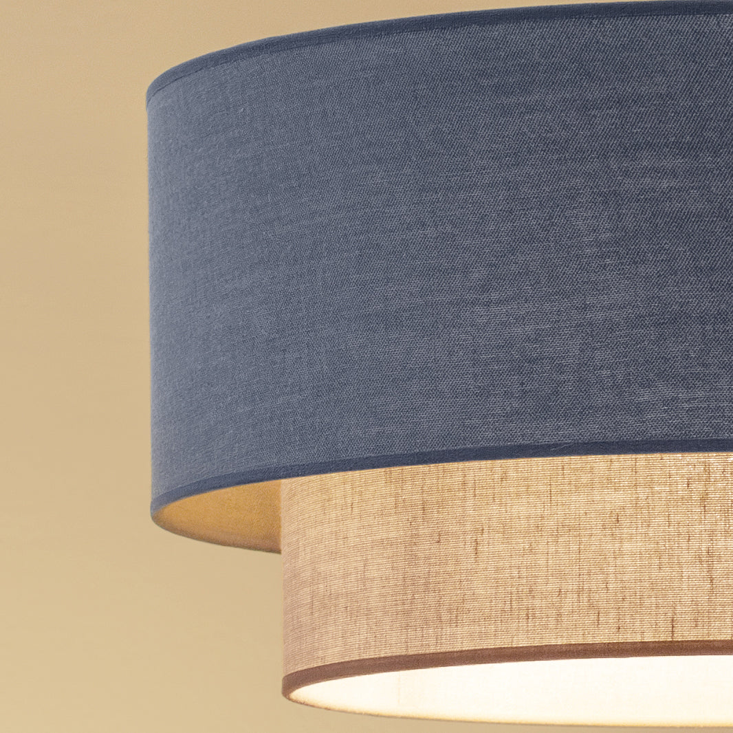 Lampa wisząca DUOLLA  BOHO 751395 niebieski/Beżowy 1xE27 średn.45cm