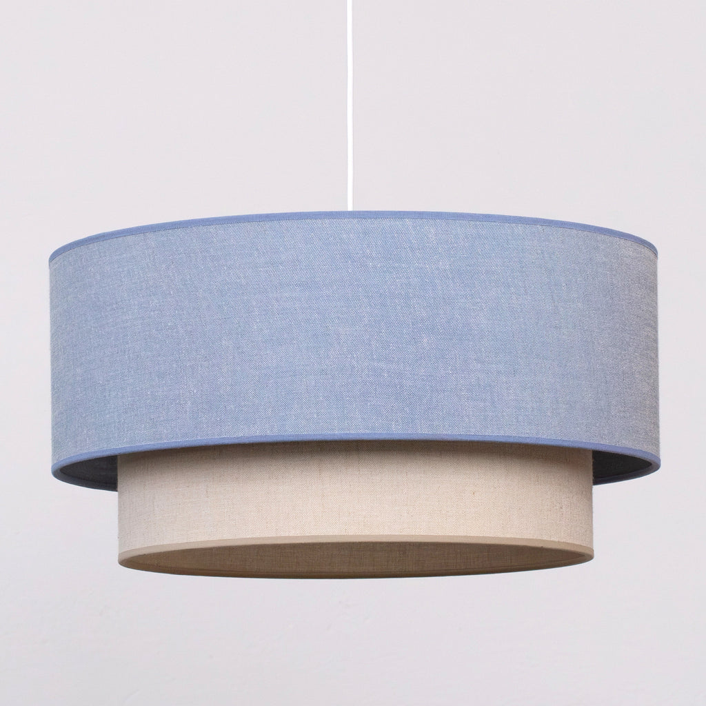 Lampa wisząca DUOLLA  BOHO 751395 niebieski/Beżowy 1xE27 średn.45cm
