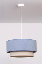 Lampa wisząca DUOLLA  BOHO 751395 niebieski/Beżowy 1xE27 średn.45cm