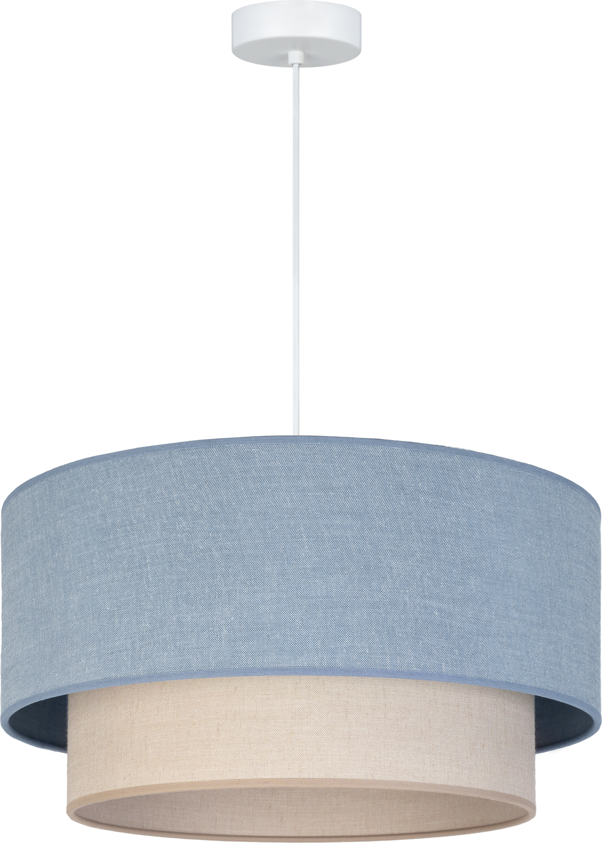 Lampa wisząca DUOLLA  BOHO 751425 niebieski/Beżowy 1xE27 średn.60cm