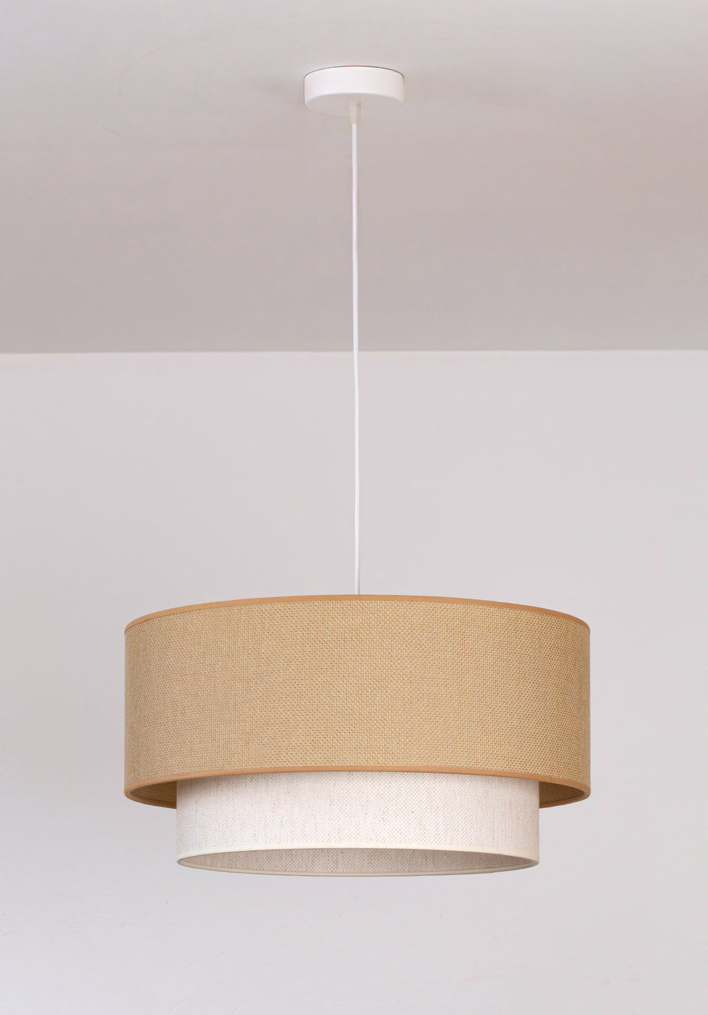 Lampa wisząca DUOLLA BOHO 751456 beżowy/kremowy 1xE27 średn.45cm