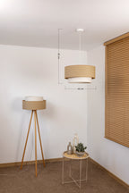 Lampa wisząca DUOLLA BOHO 751456 beżowy/kremowy 1xE27 średn.45cm