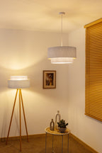 Lampa wisząca DUOLLA BOHO 751548 beżowy/kremowy 1xE27 średn.45cm