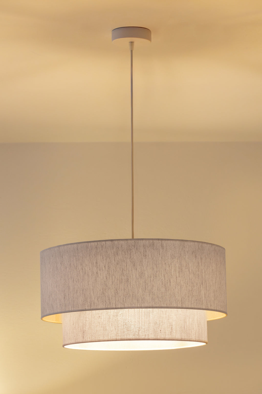 Lampa wisząca DUOLLA BOHO 751548 beżowy/kremowy 1xE27 średn.45cm