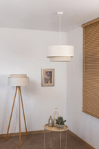 Lampa wisząca DUOLLA BOHO 751548 beżowy/kremowy 1xE27 średn.45cm