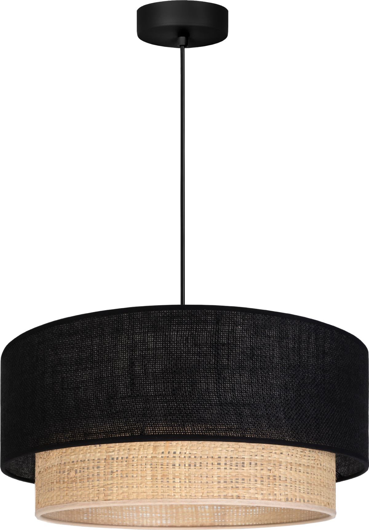 Lampa wisząca DUOLLA BOHO XXS 752255 Czarny/Beżowy 1xE27 średn.40cm