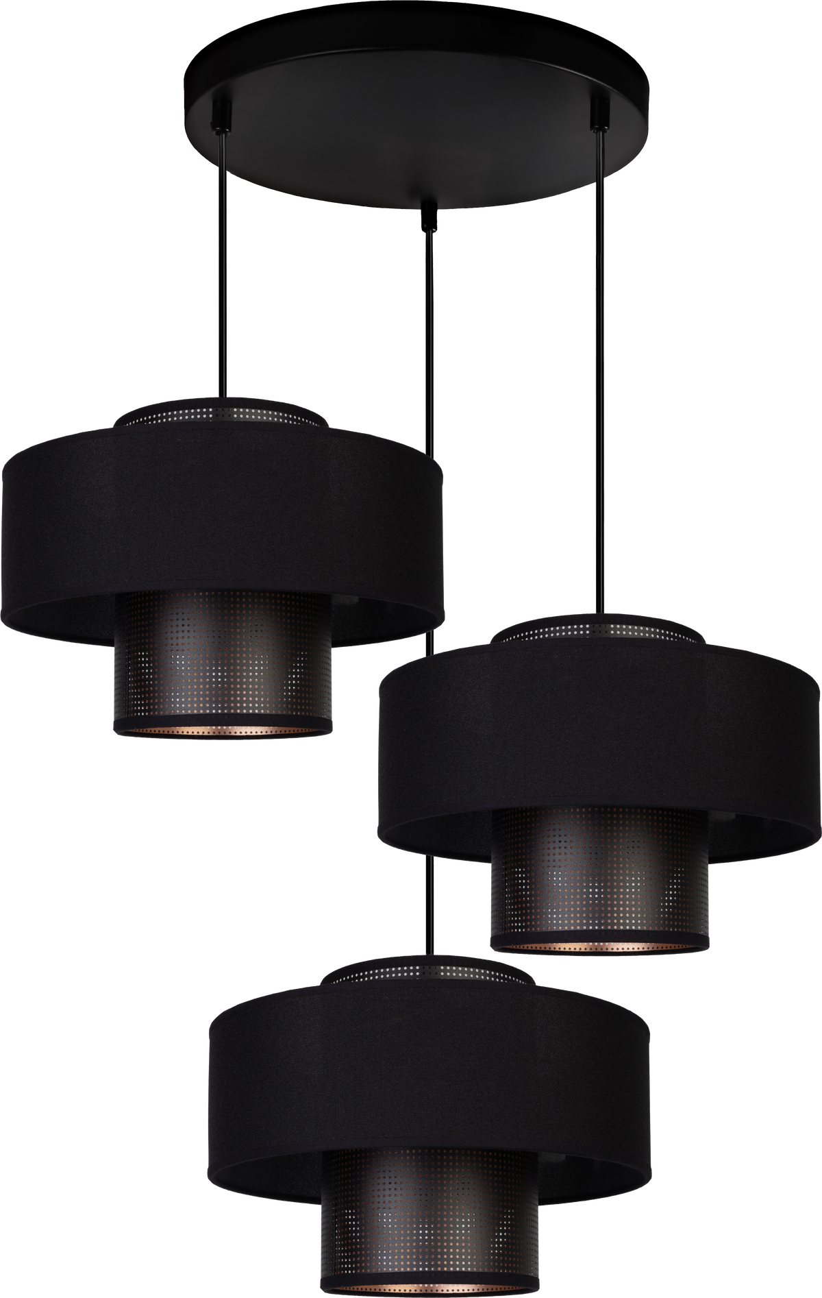 Lampa wisząca DUOLLA DALLAS 752361 Czarny/n/a 3xE27 średn.30cm