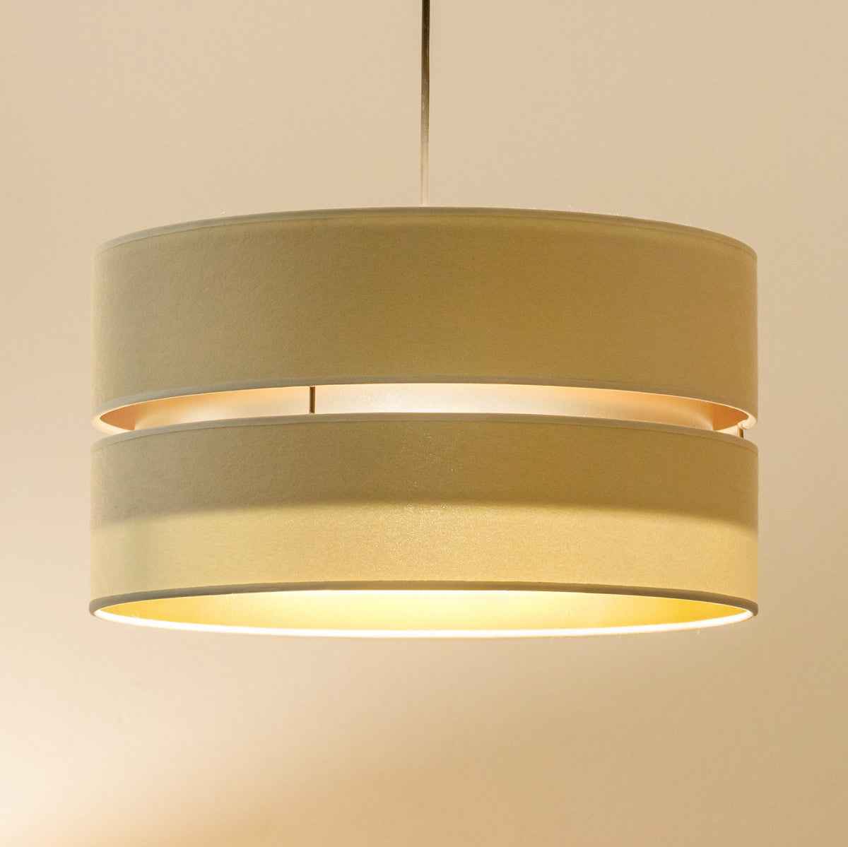 Lampa wisząca DUOLLA DUO 750831 kremowy/złoty 1xE27 średn.40cm