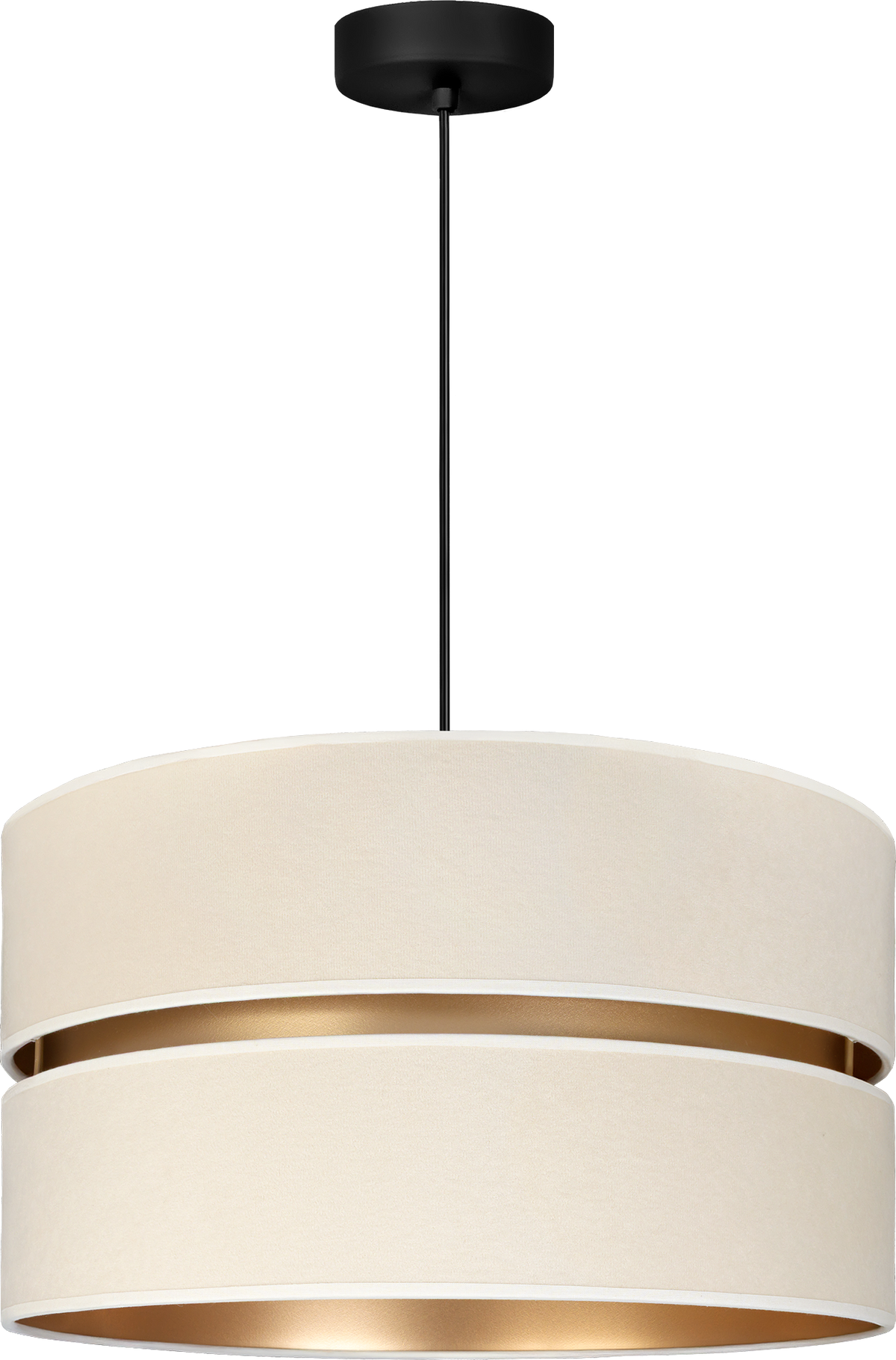 Lampa wisząca DUOLLA DUO 750831 kremowy/złoty 1xE27 średn.40cm