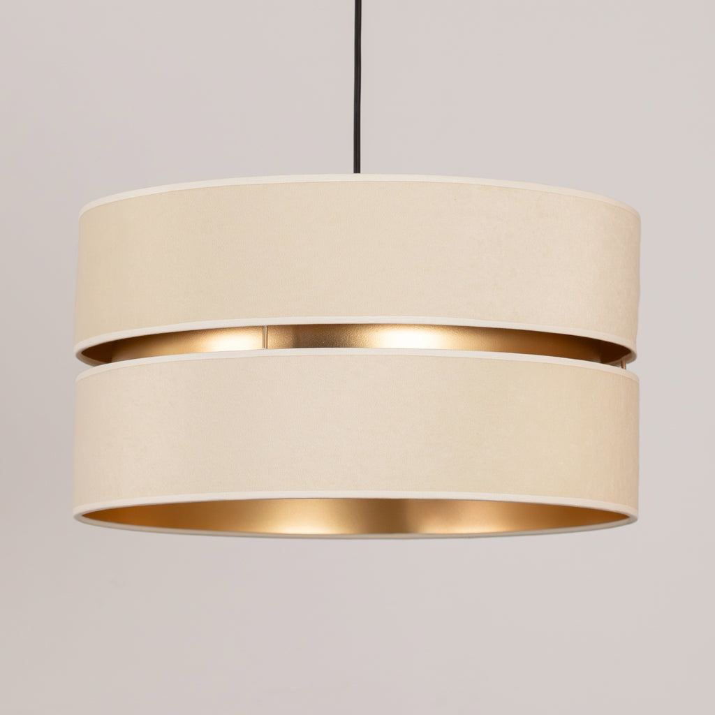 Lampa wisząca DUOLLA DUO 750831 kremowy/złoty 1xE27 średn.40cm