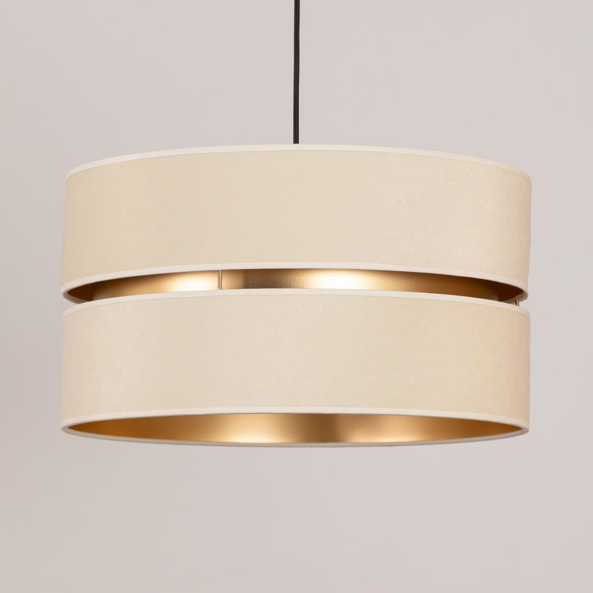 Lampa wisząca DUOLLA DUO 750831 kremowy/złoty 1xE27 średn.40cm