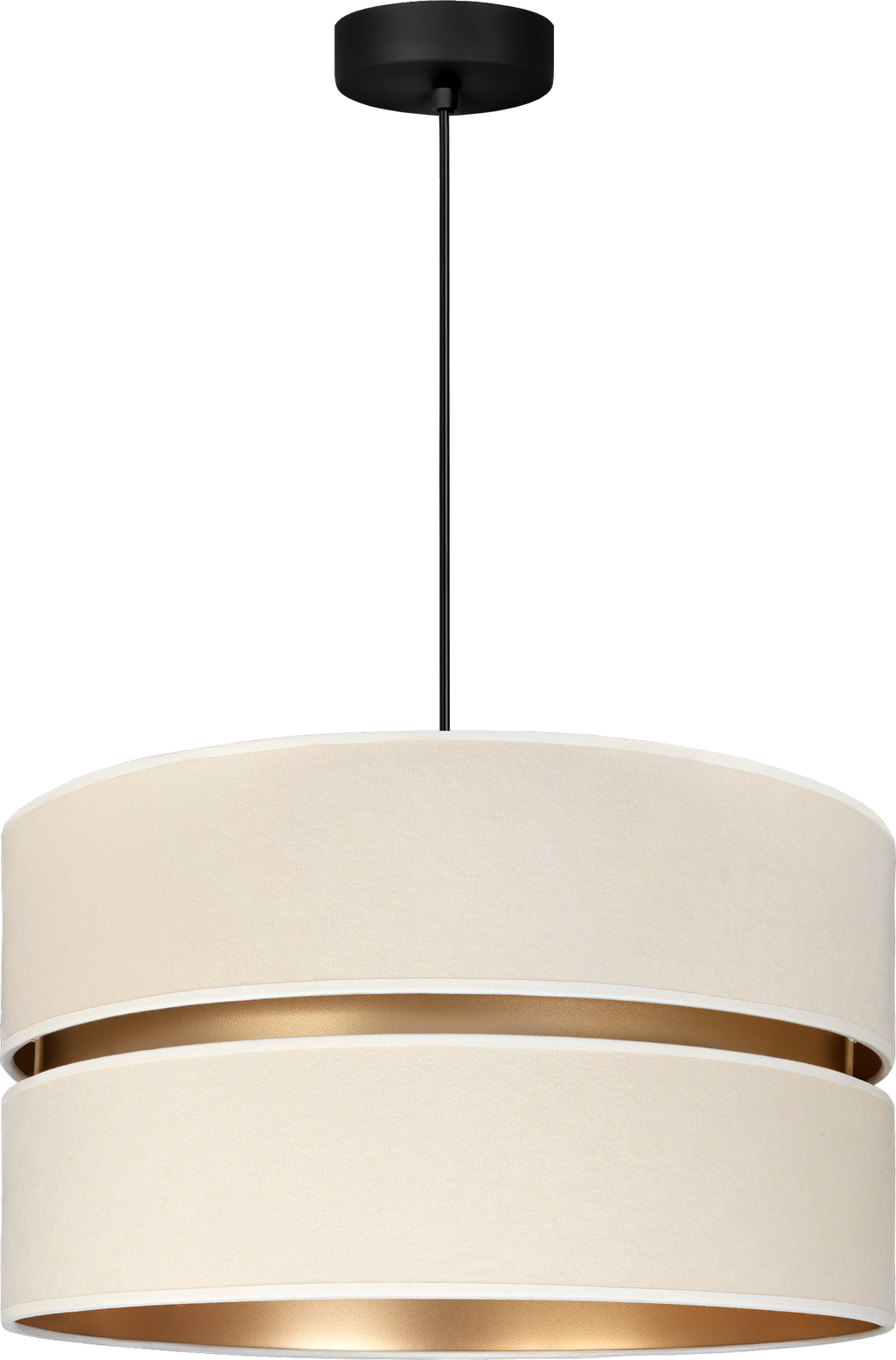 Lampa wisząca DUOLLA DUO 750831 kremowy/złoty 1xE27 średn.40cm