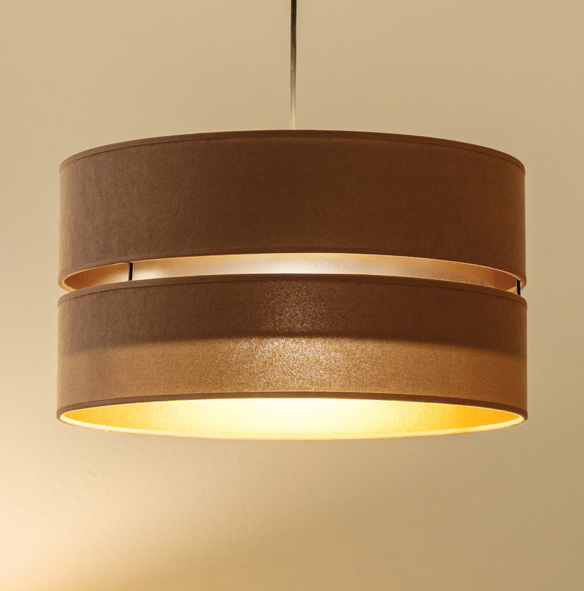 Lampa wisząca DUOLLA DUO 750848 beżowy/złoty 1xE27 średn.40cm