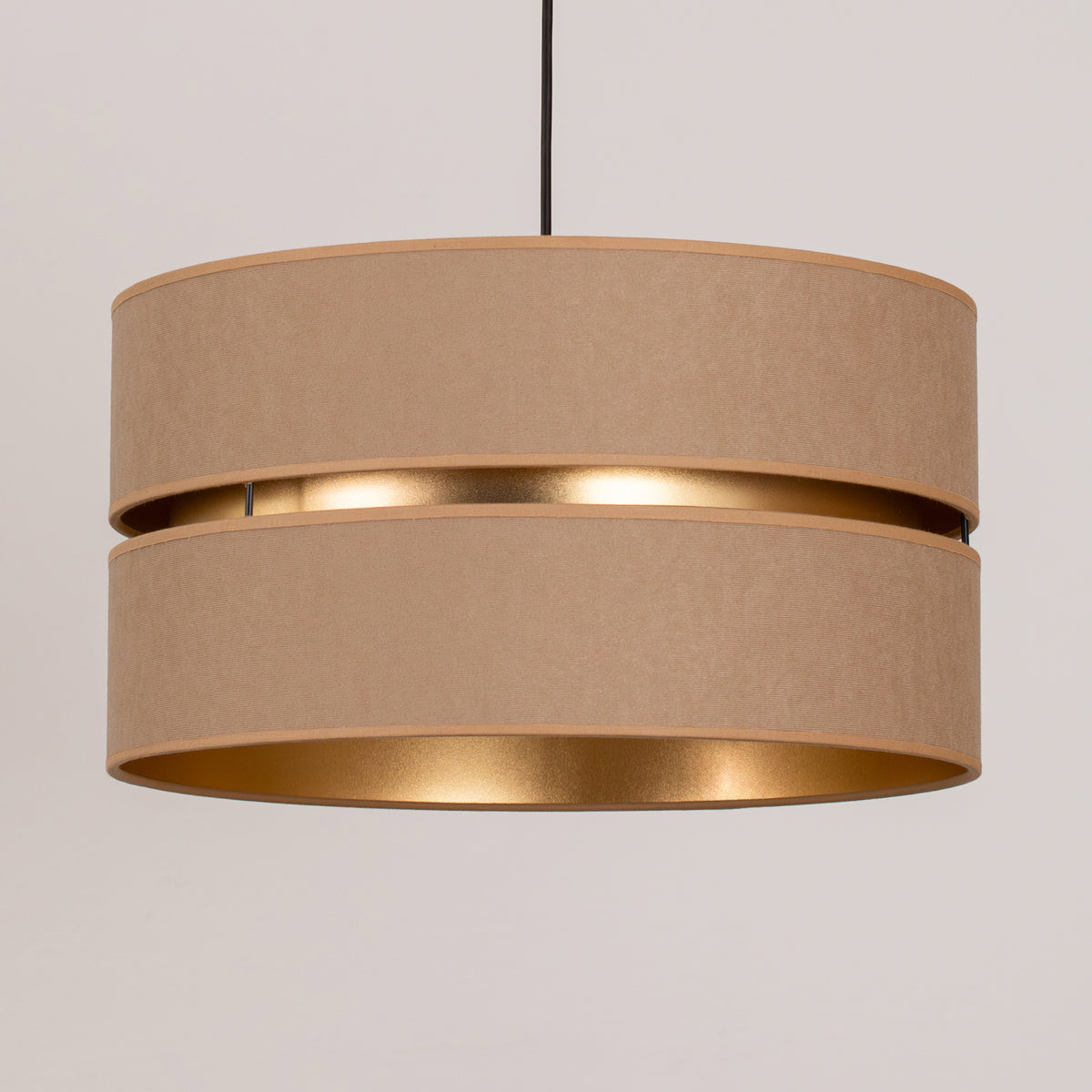 Lampa wisząca DUOLLA DUO 750848 beżowy/złoty 1xE27 średn.40cm