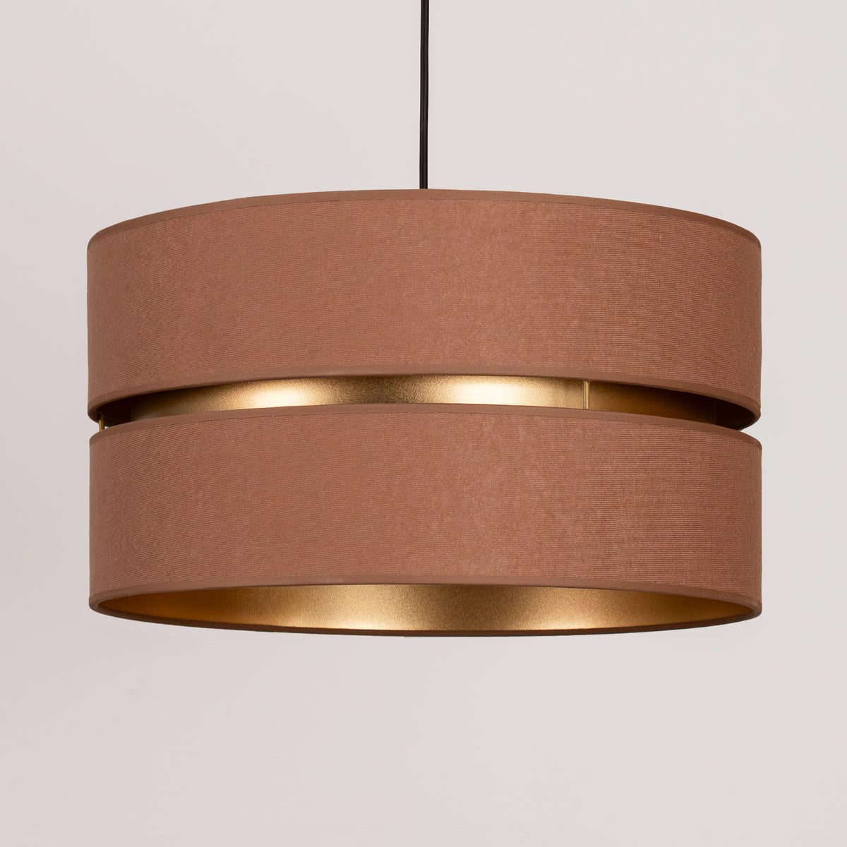 Lampa wisząca DUOLLA DUO 750855 brązowy/złoty 1xE27 średn.40cm