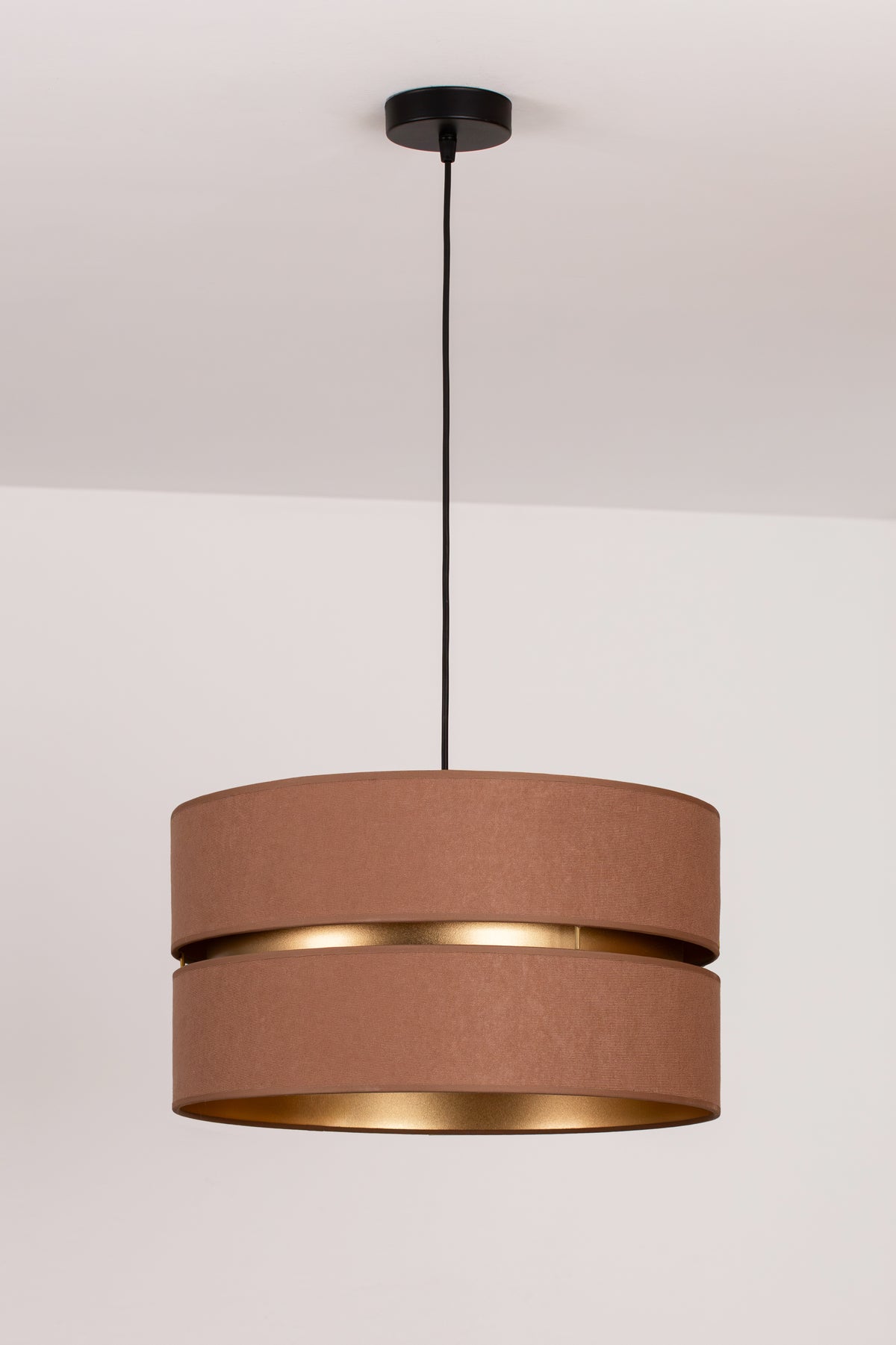 Lampa wisząca DUOLLA DUO 750855 brązowy/złoty 1xE27 średn.40cm