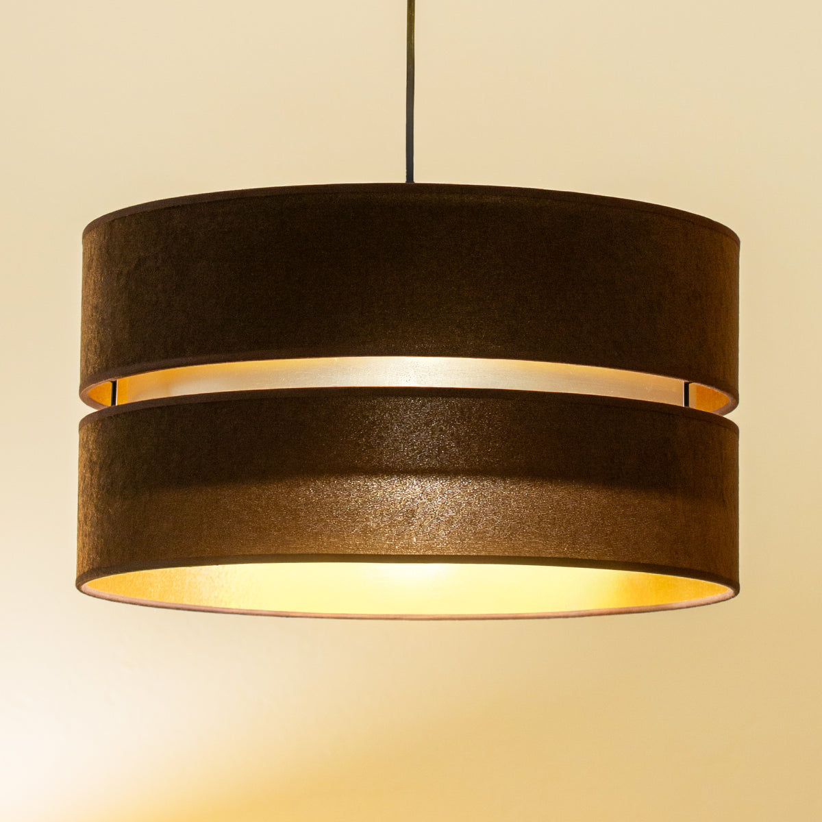 Lampa wisząca DUOLLA DUO 750862 brązowy/złoty 1xE27 średn.40cm