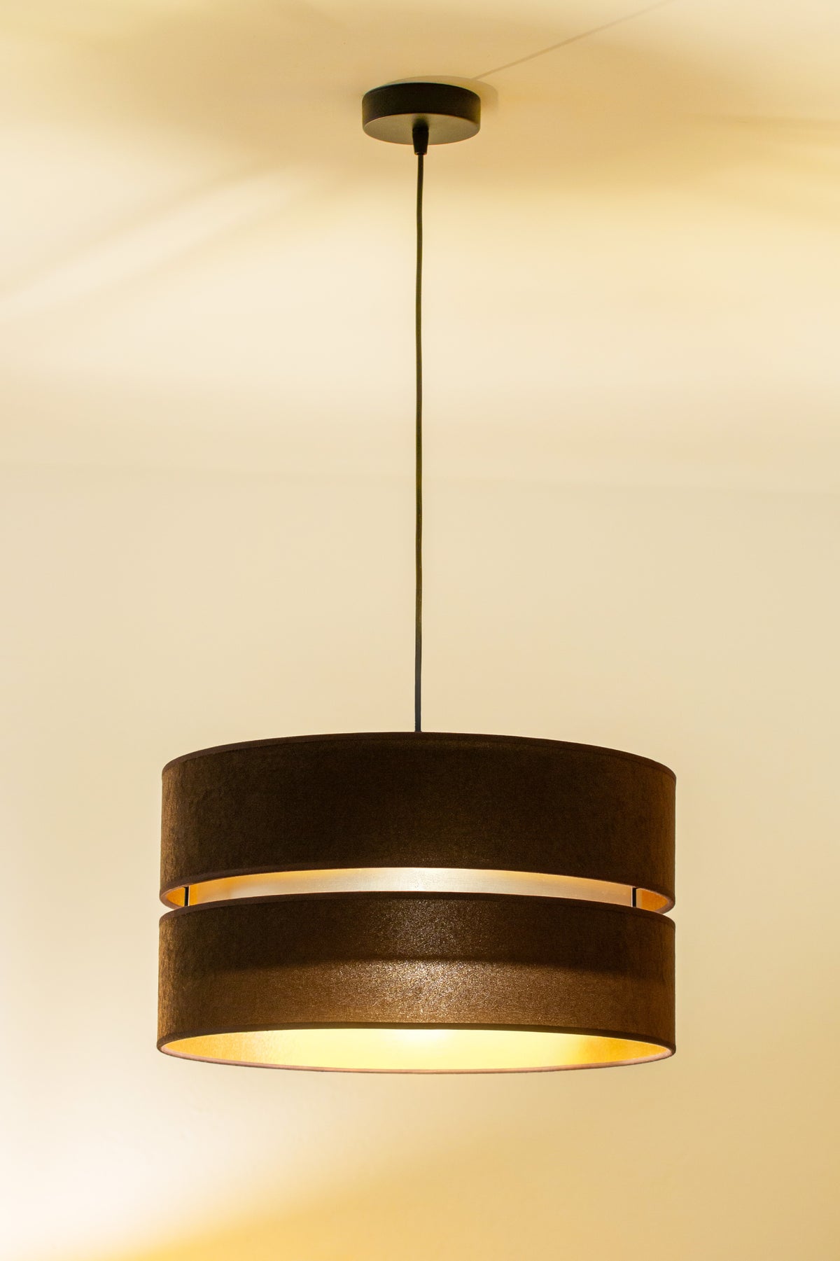 Lampa wisząca DUOLLA DUO 750862 brązowy/złoty 1xE27 średn.40cm