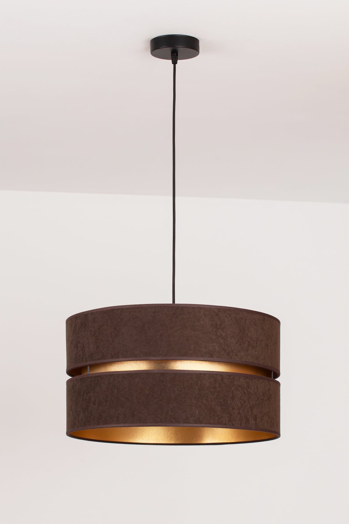 Lampa wisząca DUOLLA DUO 750862 brązowy/złoty 1xE27 średn.40cm