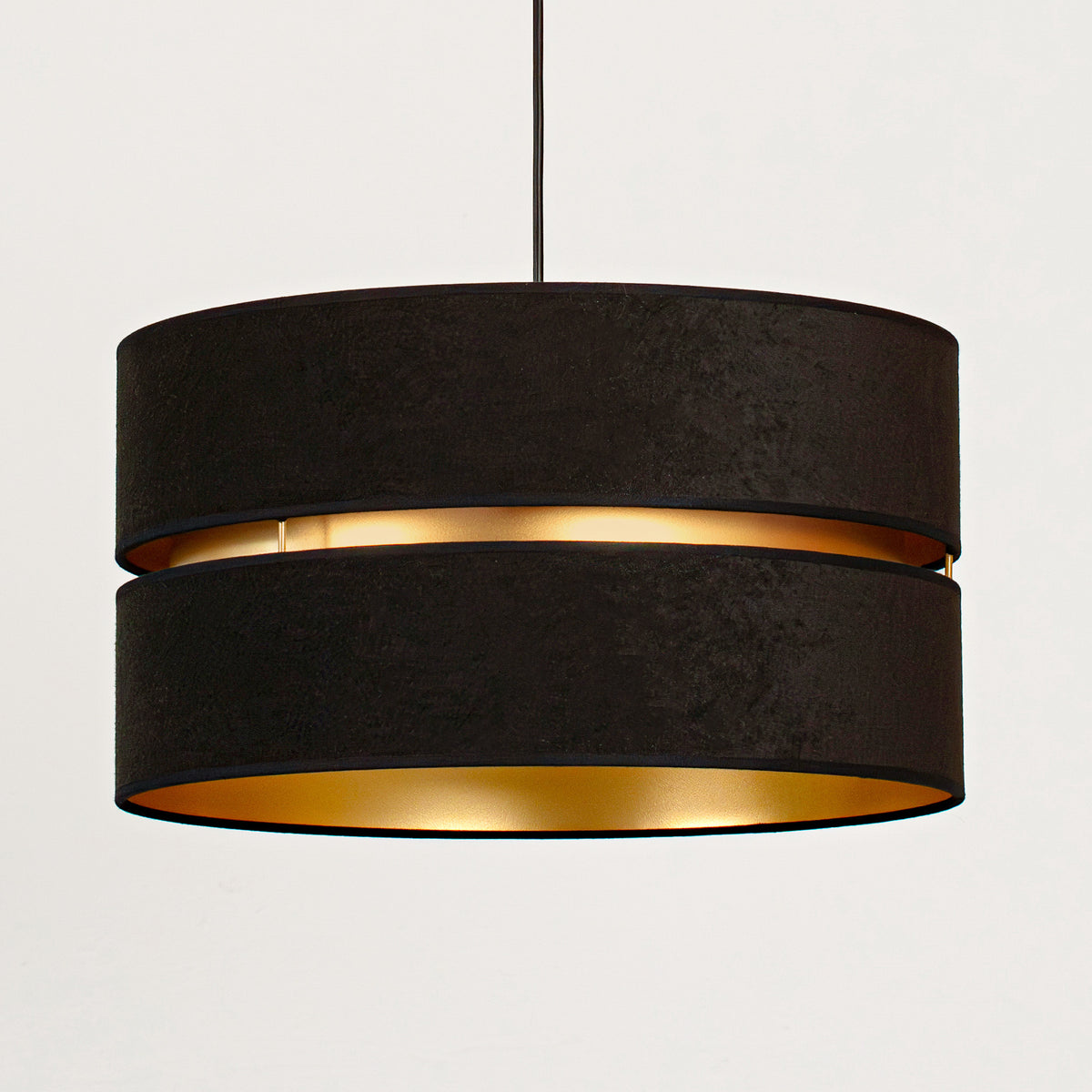 Lampa wisząca DUOLLA DUO 750879 czarny/złoty 1xE27 średn.40cm