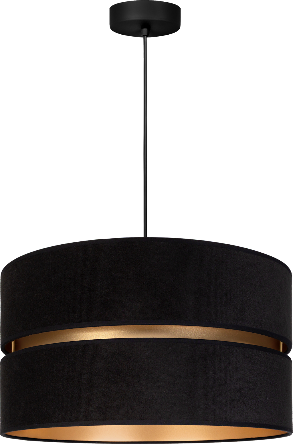 Lampa wisząca DUOLLA DUO 750879 czarny/złoty 1xE27 średn.40cm