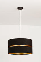 Lampa wisząca DUOLLA DUO 750879 czarny/złoty 1xE27 średn.40cm