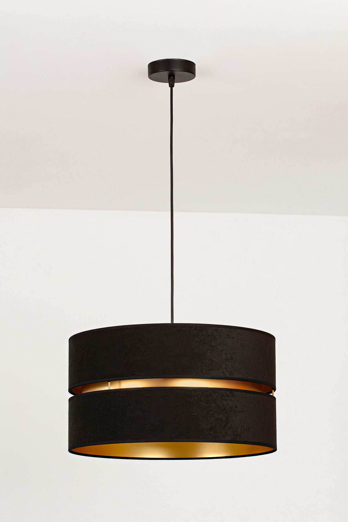 Lampa wisząca DUOLLA DUO 750879 czarny/złoty 1xE27 średn.40cm