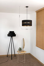 Lampa wisząca DUOLLA DUO 750879 czarny/złoty 1xE27 średn.40cm