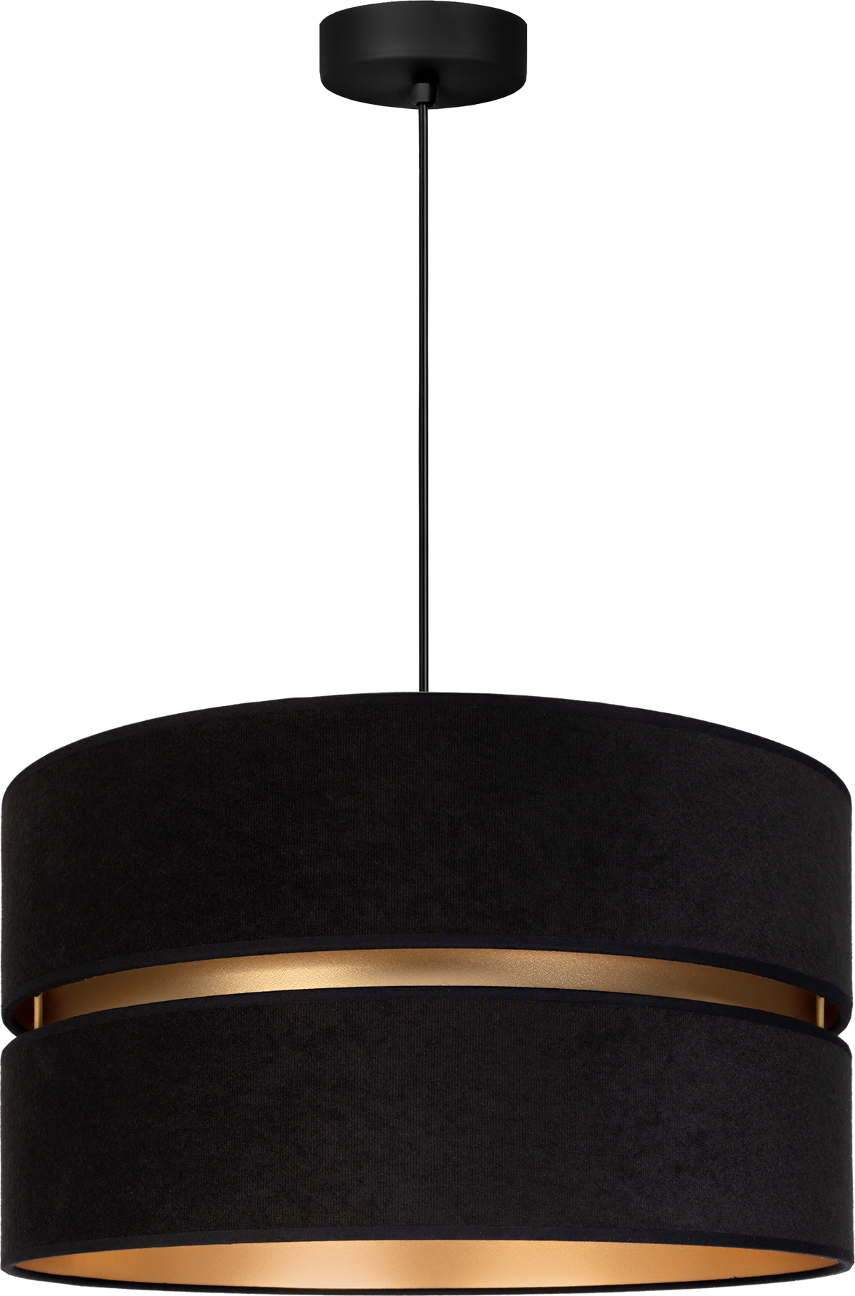 Lampa wisząca DUOLLA DUO 750879 czarny/złoty 1xE27 średn.40cm