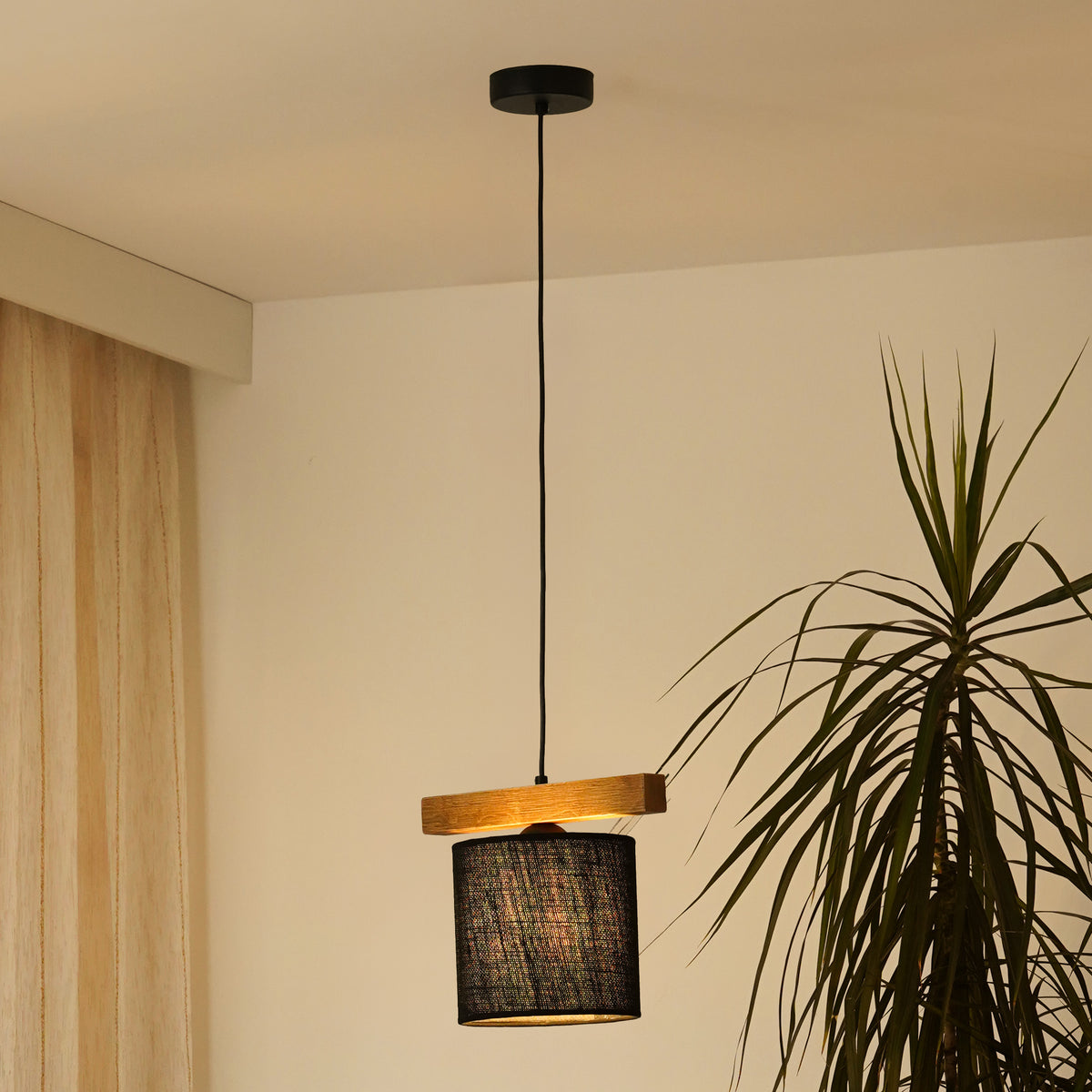 Lampa wisząca DUOLLA FOREST 92233 Czarny/n/a 1xE27 średn.17cm