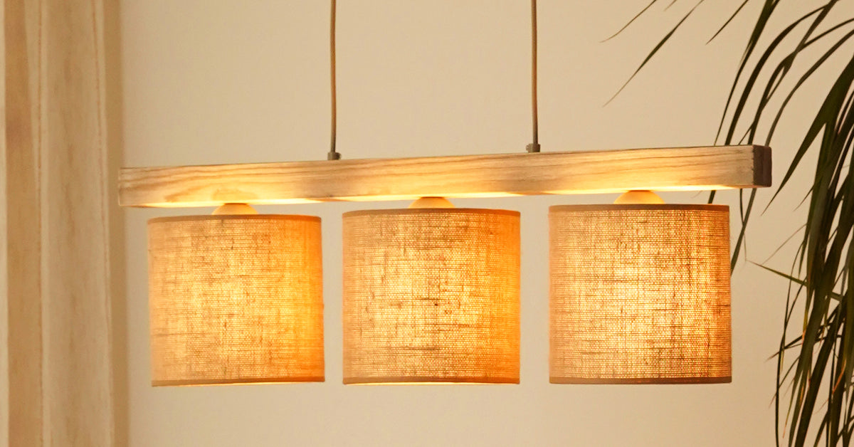 Lampa wisząca DUOLLA FOREST 92240 Brązowy/naturalny 3xE27 średn.17cm