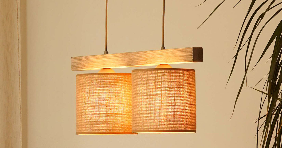 Lampa wisząca DUOLLA FOREST 92257 Brązowy/naturalny 2xE27 średn.17cm