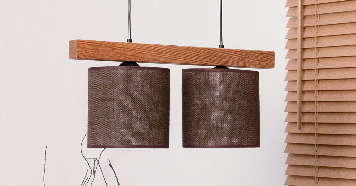 Lampa wisząca DUOLLA FOREST 92264 Brązowy/naturalny 1xE27 średn.17cm