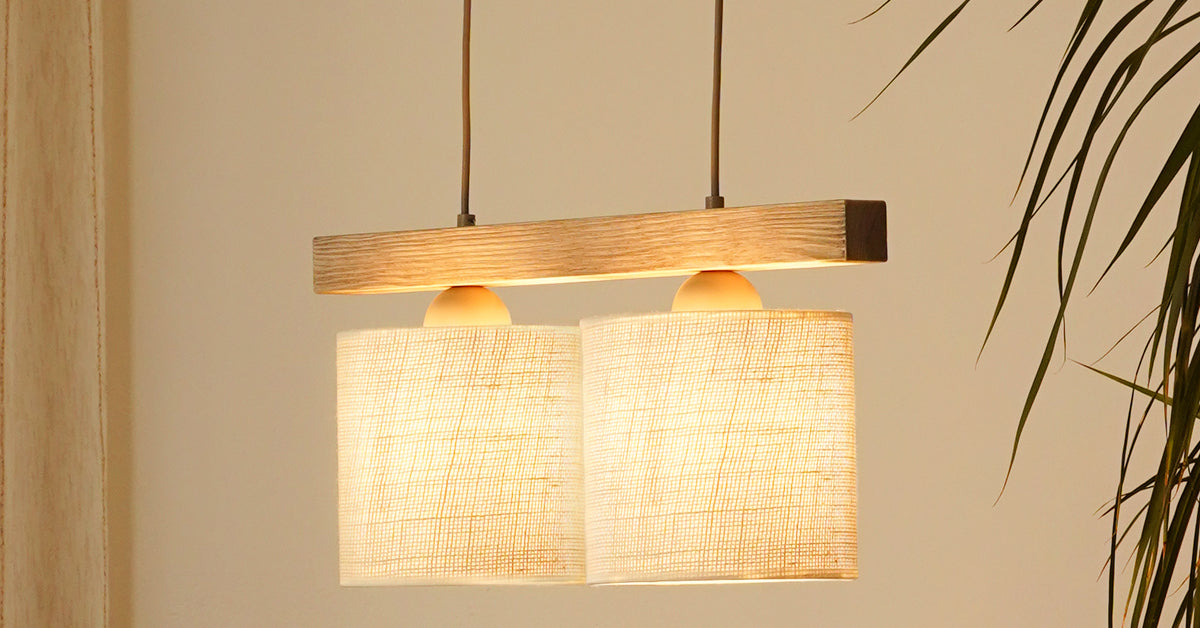 Lampa wisząca DUOLLA FOREST 92288 Biały/naturalny 2xE27 średn.17cm