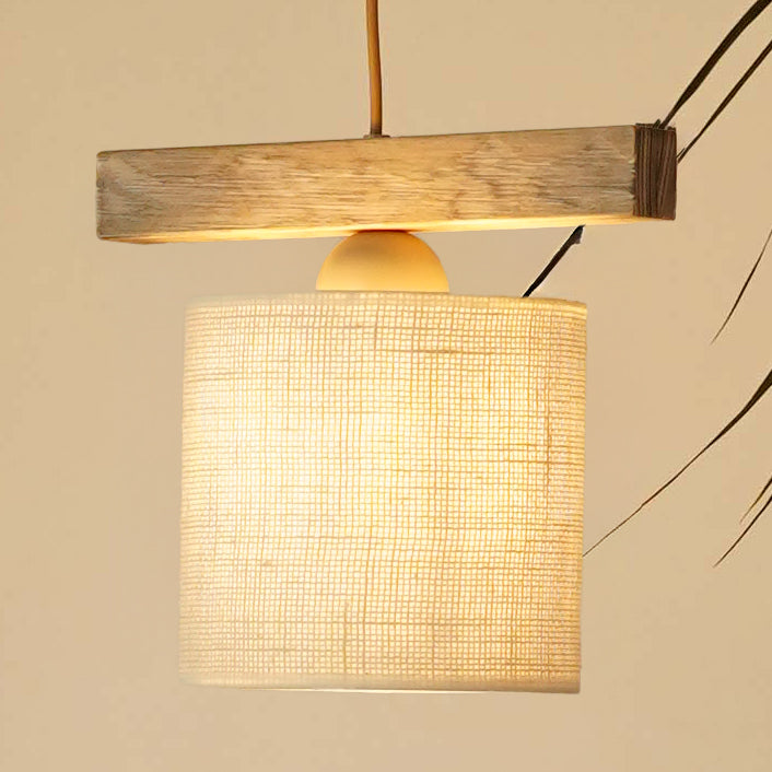 Lampa wisząca DUOLLA FOREST 92295 Biały/naturalny 1xE27 średn.17cm