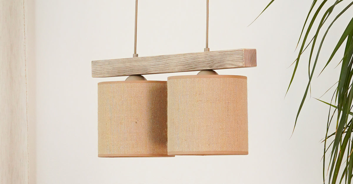 Lampa wisząca DUOLLA FOREST 92295 Biały/naturalny 1xE27 średn.17cm