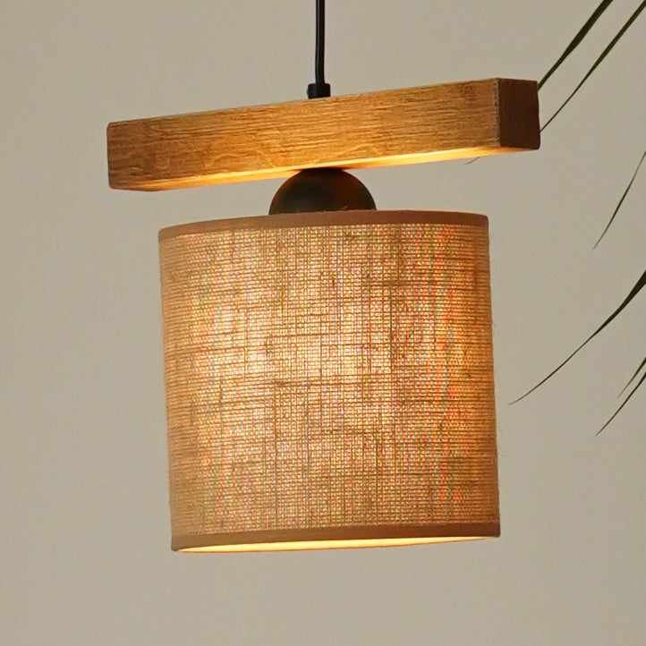 Lampa wisząca DUOLLA FOREST 92349 Brązowy/naturalny 1xE27 średn.17cm